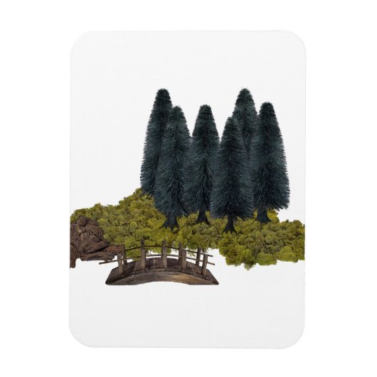 山林の木橋 マグネット (縦)