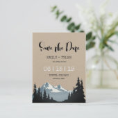 山林の森の木々は日付を保存 案内ポストカード (スタンド正面)