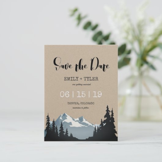 山林の森の木々は日付を保存 案内ポストカード (スタンド正面)