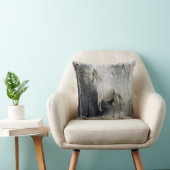 山林の白冬馬 クッション (椅子)