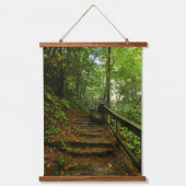 山林の石道の写真自然 吊り下げ型タペストリー (正面)