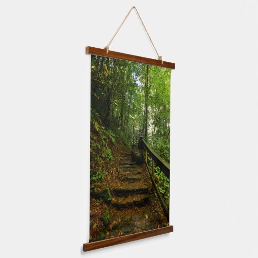 山林の石道の写真自然 吊り下げ型タペストリー (傾斜あり)