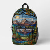 山林の風景 プリントバックパック (正面)