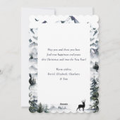 山林の鹿の写真メリークリスマスカード シーズンカード (裏面)