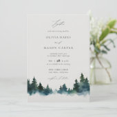 山林アウトドア素朴エレガントな結婚式 招待状 (スタンド正面)