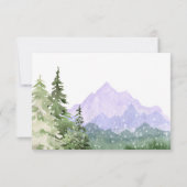 山林ウェディング素朴RSVPカード 招待状 (裏面)