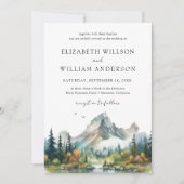 山林エバーグリーン結婚ツリーの写真 招待状 (正面)