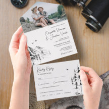 山林シンプルの手描きスケッチ写真