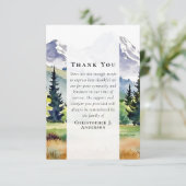 山林フォト悔やみや弔慰メモリアル葬儀 サンキューカード (スタンド正面)