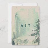 山林モダンウェディング 招待状 (裏面)