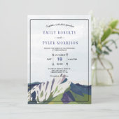 山林モダン林の結婚式の招待 招待状 (スタンド正面)