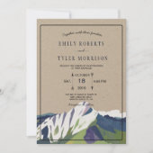 山林モダン林の結婚式の招待 招待状 (正面)