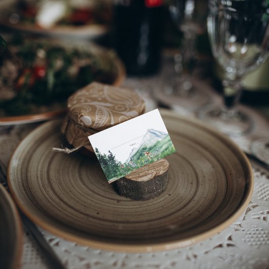 山林ワイルドフラワー |の結婚座席表 名刺