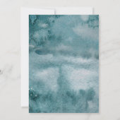 山林動物，ベビーシャワーの外で冬の寒さ 招待状 (裏面)