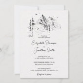 山林手描きスケッチ 招待状 (正面)