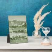 山林湖景混合媒体 フォトプラーク (側面)