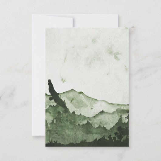 山林男らし悔やみや弔慰葬儀 サンキューカード (裏面)