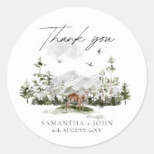 山林素朴ボホエバーグリーン結婚ズ ラウンドシール (正面)
