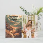 山林素朴写真第1回誕生日 招待状 (スタンド正面)