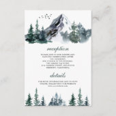 山林素朴冬の結婚式詳細 エンクロージャーカード (正面)
