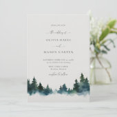 山林素朴外モダン結婚野 招待状 (スタンド正面)