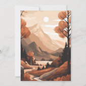 山林素朴常緑赤ちゃんシャワー 招待状 (裏面)