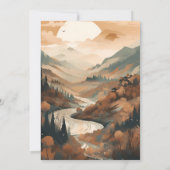 山林素朴常緑赤ちゃんシャワー 招待状 (裏面)