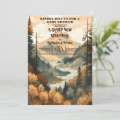 山林素朴常緑赤ちゃんシャワー 招待状 (スタンド正面)