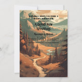 山林素朴常緑赤ちゃんシャワー 招待状 (正面)