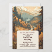 山林素朴常緑赤ちゃんシャワー 招待状 (正面)