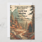 山林素朴常緑赤ちゃんシャワー 招待状 (正面)