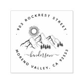 山林素朴景観家族の住所 セルフインキングスタンプ (デザイン)