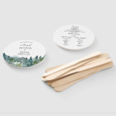 山林素朴水彩結婚式 ハンドファン (組立なし)