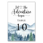 山林素朴水色結婚の テーブルナンバー (裏面)