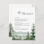 山林素朴詳細エンクロージャカード 出欠カード (正面/裏面)