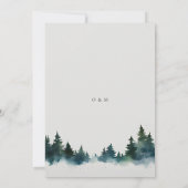 山林素朴野外モダン結婚部 招待状 (裏面)