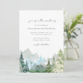 山林素朴QRコードすべて結婚の 招待状 (スタンド正面)