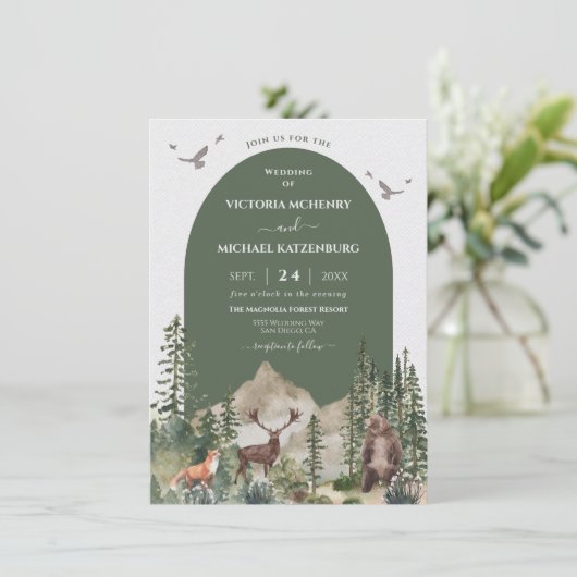 山林結婚林 招待状 (スタンド正面)