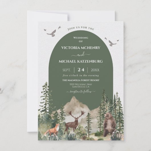 山林結婚林 招待状 (正面)