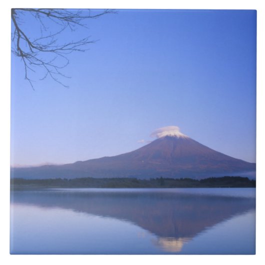 山梨県本栖湖からの富士山 タイル (正面)