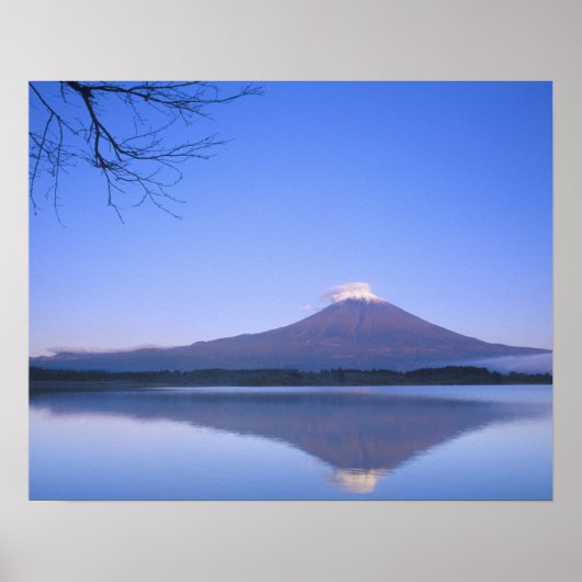 山梨県本栖湖からの富士山 ポスター (正面)