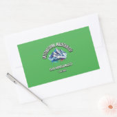 山楽しむ国陛下。山国際的の日 長方形シール (封筒)