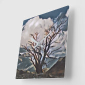 山樹 スクエア壁時計 (傾斜)