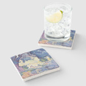 山水とヤギ（アンリ・エドモンド・クロス著） ストーンコースター (横)