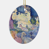 山水とヤギ（アンリ・エドモンド・クロス著） セラミックオーナメント (右)