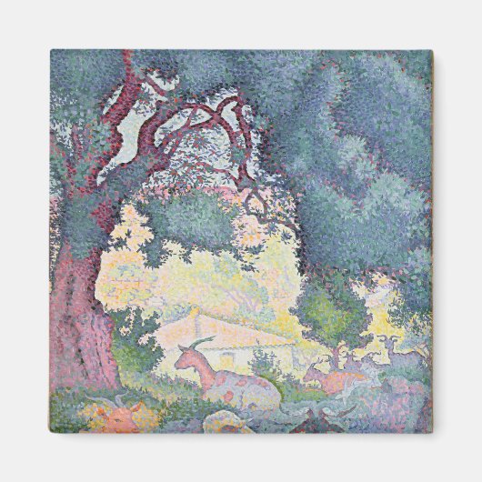 山水とヤギ， 1895 マグネット (正面)