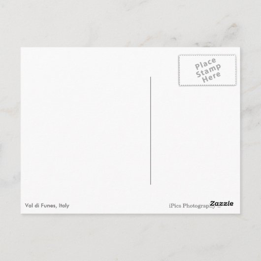 山水を持つ教会·村 ポストカード (裏面)