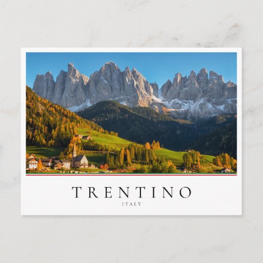 山水を持つ教会·村 ポストカード (正面)