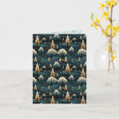 山水モダンクリスマス カード (黄色い花)