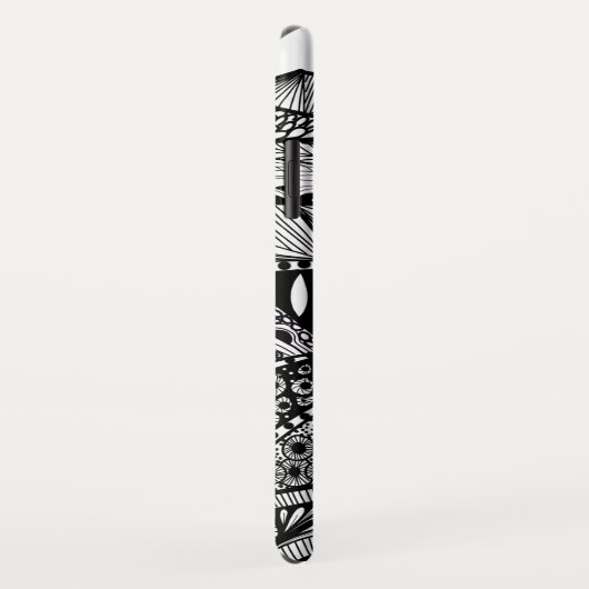 山水抽象芸術白黒ドールアート Case-Mate iPhoneケース (裏面/右)